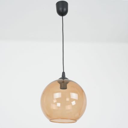 Żyrandol na lince BALL 1xE27/60W/230V śr. 25 cm beżowy