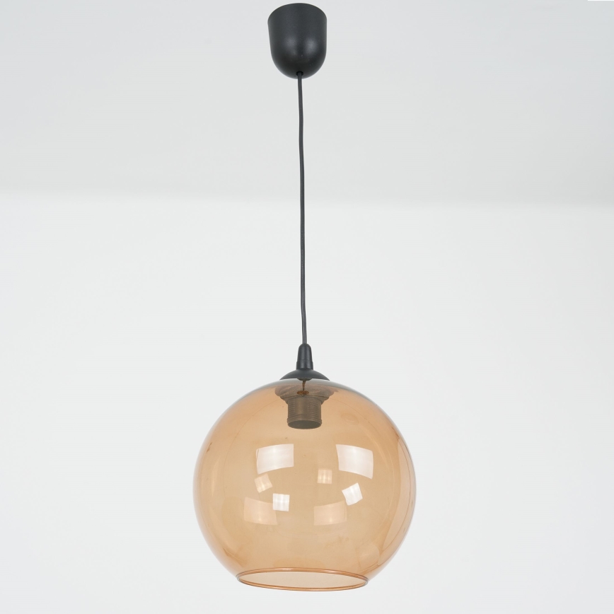 Żyrandol na lince BALL 1xE27/60W/230V śr. 25 cm beżowy