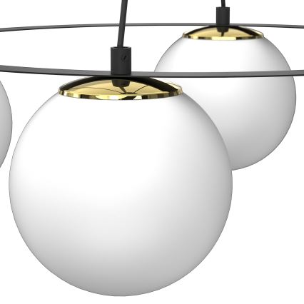 Żyrandol na lince BALLO 4xE27/15W/230V czarny/biały