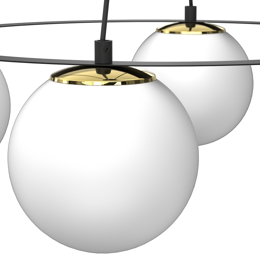 Żyrandol na lince BALLO 4xE27/15W/230V czarny/biały