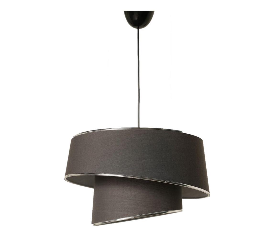 Żyrandol na lince BARETTE 1xE27/60W/230V antracyt/chrom błyszczący