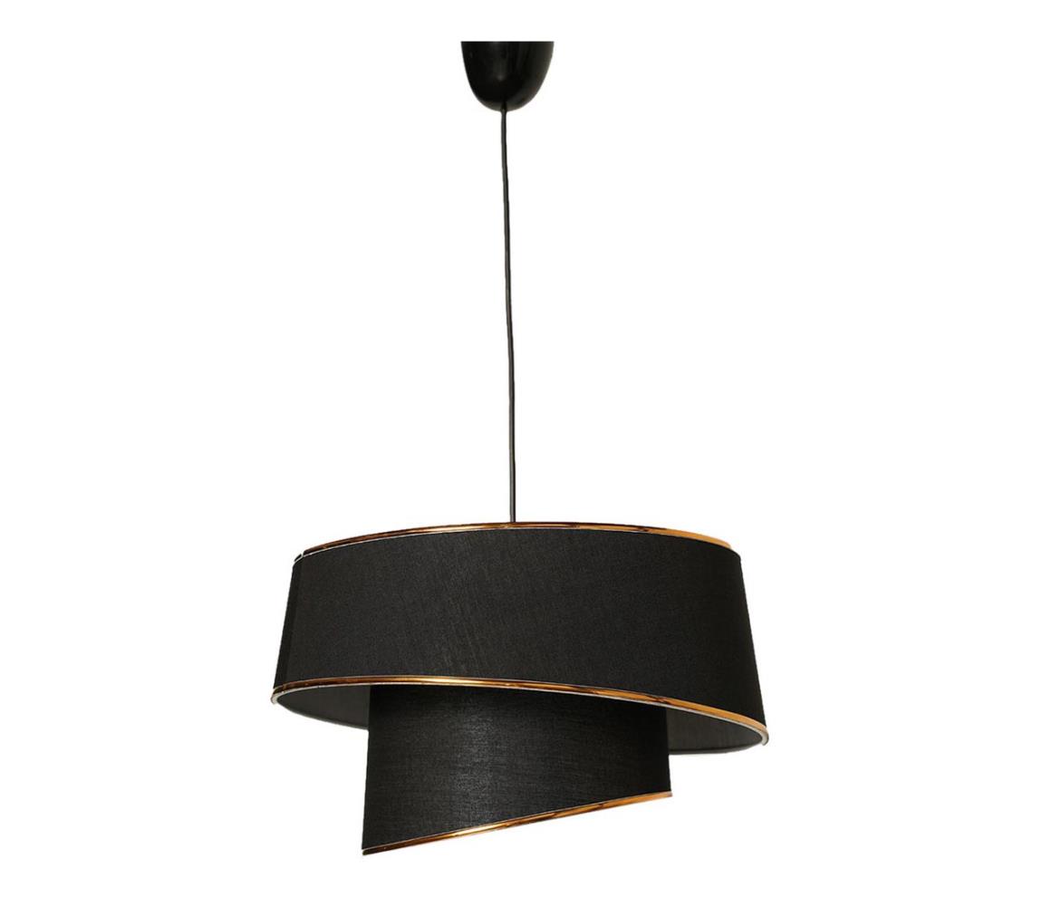 Żyrandol na lince BARETTE 1xE27/60W/230V czarny/miedź