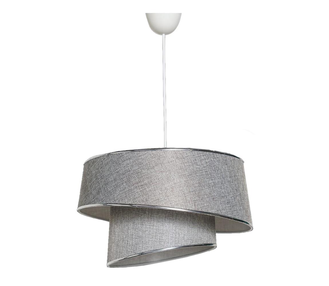 Żyrandol na lince BARETTE 1xE27/60W/230V srebrny/chrom błyszczący