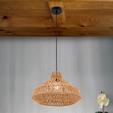 Żyrandol na lince BASKET 1xE27/40W/230V śr. 40 cm konopie