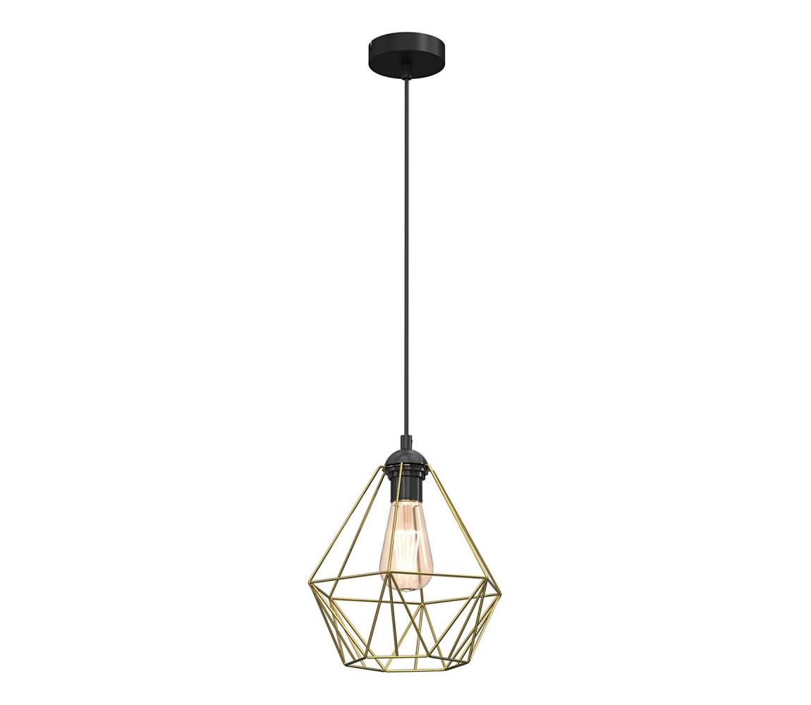 Żyrandol na lince BASKET 1xE27/60W/230V śr. 25 cm złoty