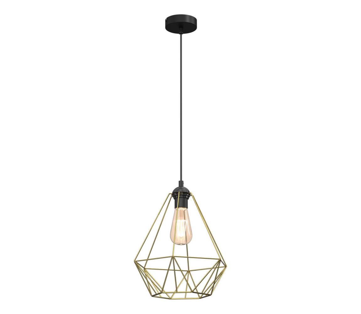 Żyrandol na lince BASKET 1xE27/60W/230V śr. 35 cm złoty