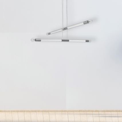Żyrandol na lince BASTONE WHITE 4xE14/40W/230V