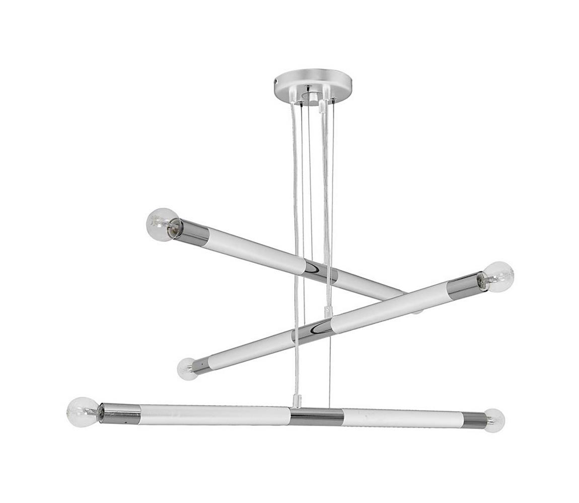 Żyrandol na lince BASTONE WHITE 6xE14/40W/230V