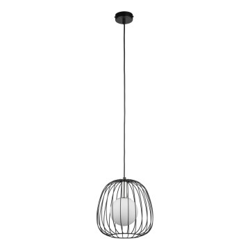 Żyrandol na lince BELL 1xG9/12W/230V śr. 24 cm czarny/chrom błyszczący