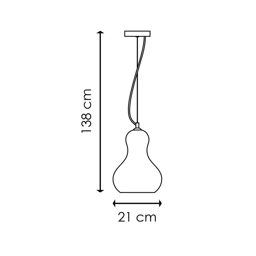 Żyrandol na lince BELLO 1xE27/40W/230V śr. 21 cm chrom