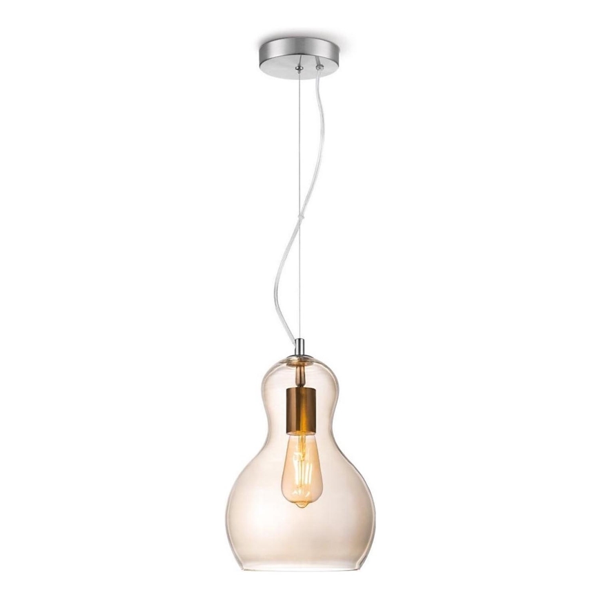 Żyrandol na lince BELLO 1xE27/40W/230V śr. 21 cm miedź