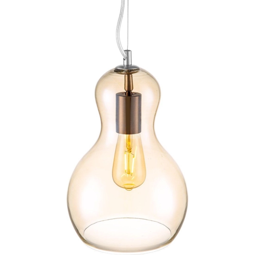 Żyrandol na lince BELLO 1xE27/40W/230V śr. 21 cm miedź