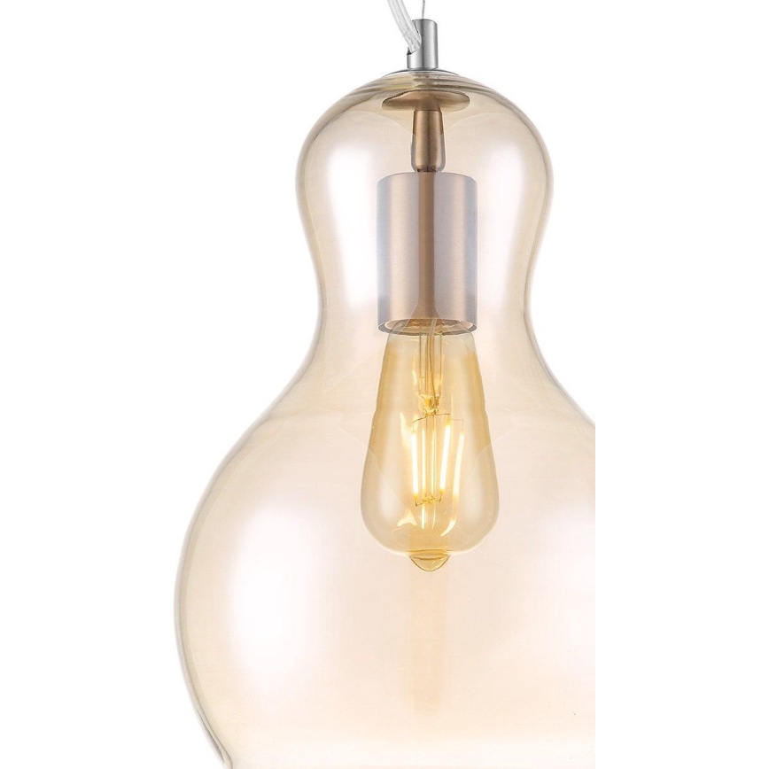 Żyrandol na lince BELLO 1xE27/40W/230V śr. 21 cm miedź