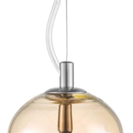 Żyrandol na lince BELLO 1xE27/40W/230V śr. 21 cm miedź