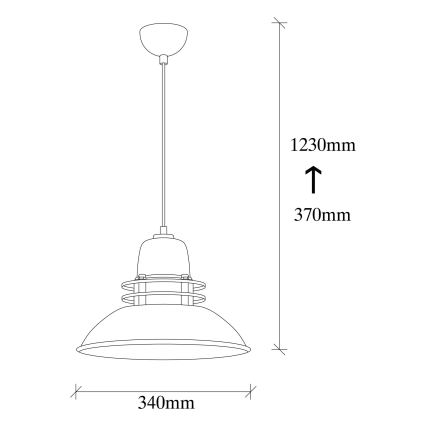 Żyrandol na lince BERCESTE 1xE27/40W/230V