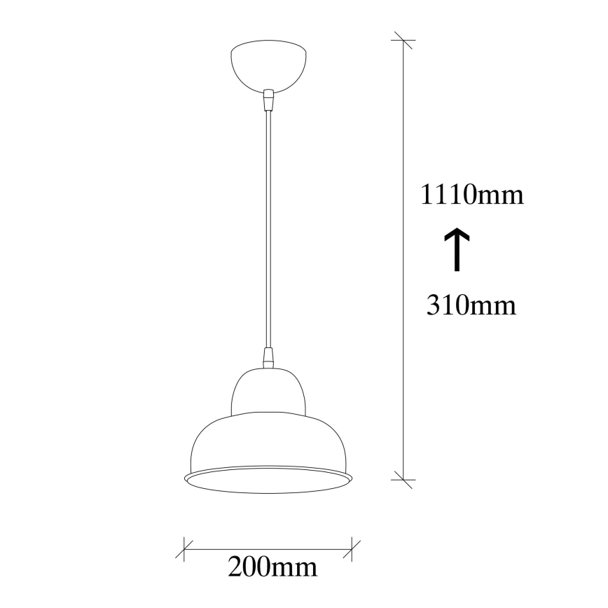 Żyrandol na lince BERCESTE 1xE27/40W/230V złoty