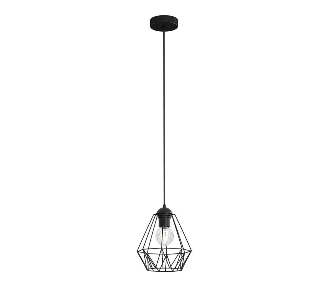 Żyrandol na lince BERGEN 1xE27/60W/230V czarny