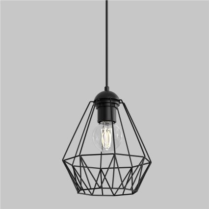 Żyrandol na lince BERGEN 1xE27/60W/230V czarny