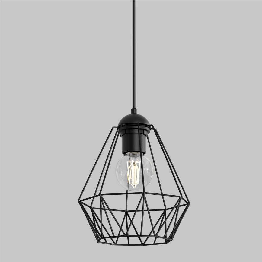 Żyrandol na lince BERGEN 1xE27/60W/230V czarny