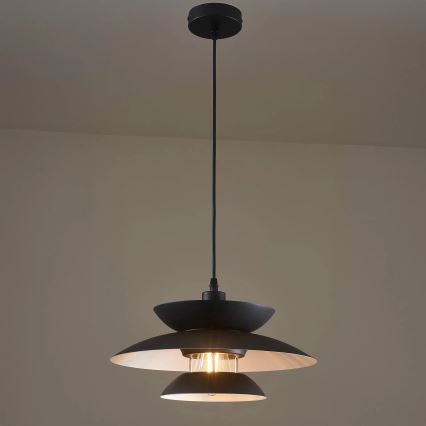 Żyrandol na lince BERIT 1xE27/20W/230V czarny