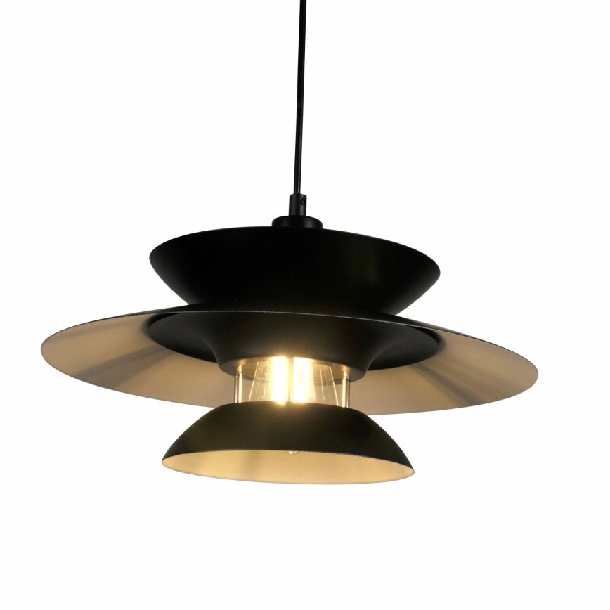 Żyrandol na lince BERIT 1xE27/20W/230V czarny