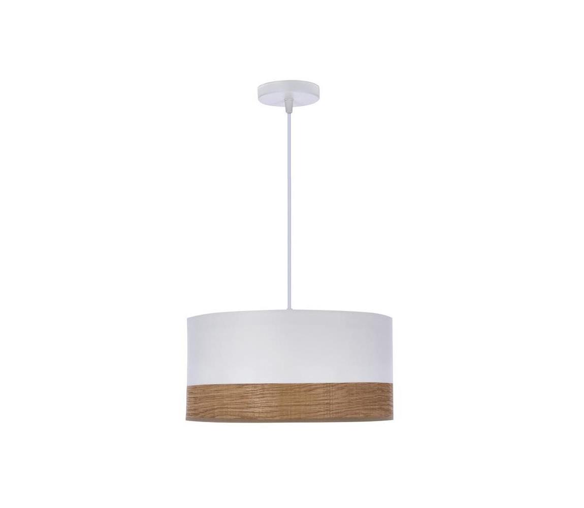 Żyrandol na lince BIANCO 1xE27/40W/230V białe/brązowe