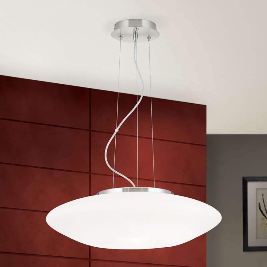 Żyrandol na lince BLANC 2xE27/60W/230V śr. 49 cm matowy chrom