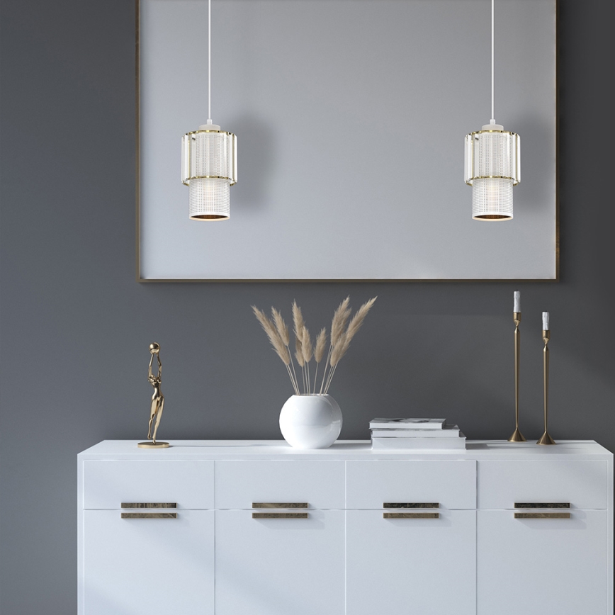 Żyrandol na lince BLANCO 1xE27/60W/230V biały