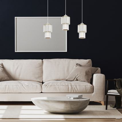 Żyrandol na lince BLANCO 3xE27/60W/230V biały