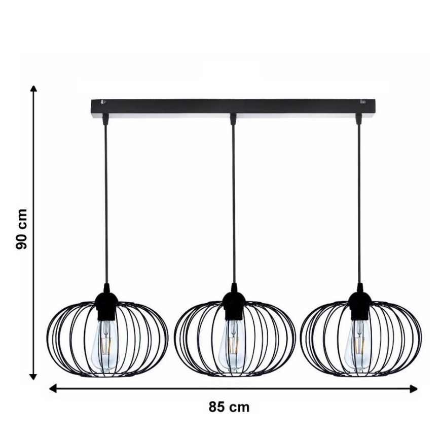 Żyrandol na lince BOCCA 3xE27/60W/230V