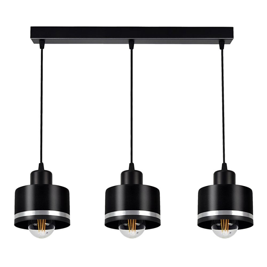 Żyrandol na lince BODO SILVER 3xE27/60W/230V