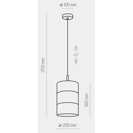 Żyrandol na lince BOGART 1xE27/15W/230V biały/złoty