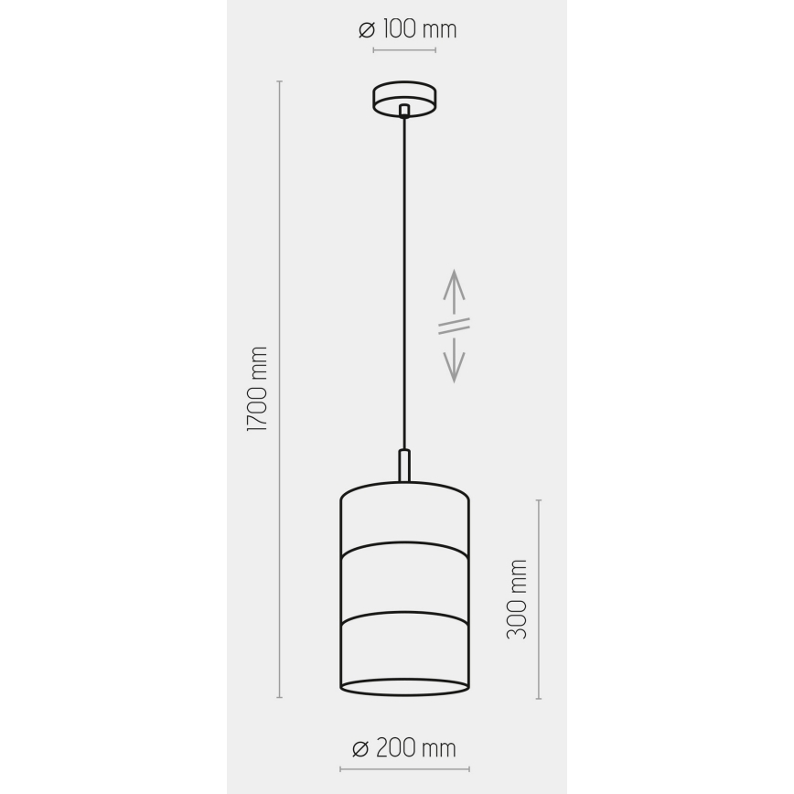 Żyrandol na lince BOGART 1xE27/15W/230V biały/złoty