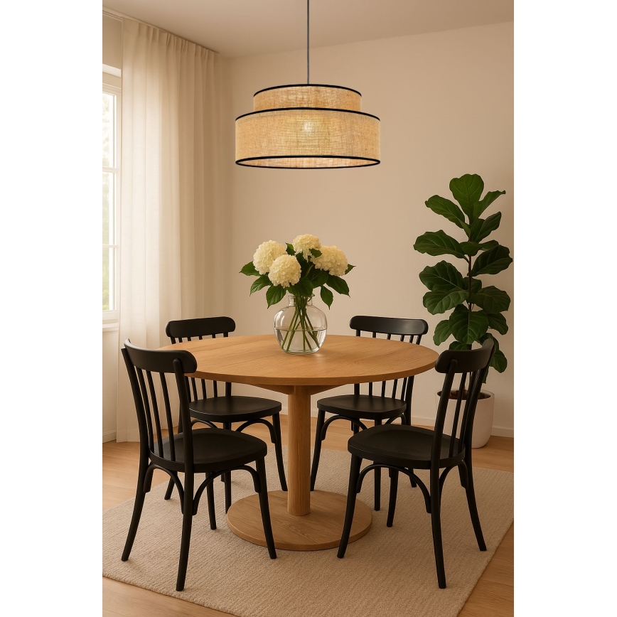 Żyrandol na lince BOHO 1xE27/60W/230V beżowy