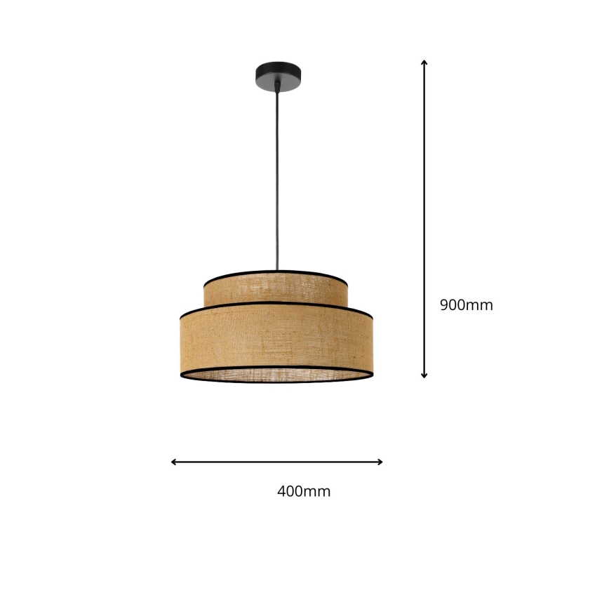 Żyrandol na lince BOHO 1xE27/60W/230V beżowy