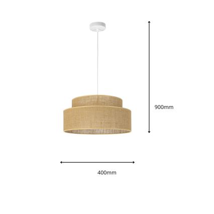 Żyrandol na lince BOHO 1xE27/60W/230V beżowy