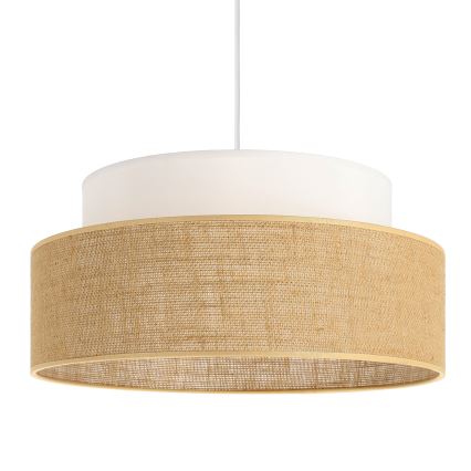 Żyrandol na lince BOHO 1xE27/60W/230V biały/beżowy
