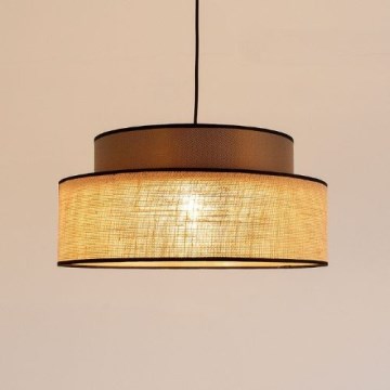 Żyrandol na lince BOHO 1xE27/60W/230V brązowy/beżowy