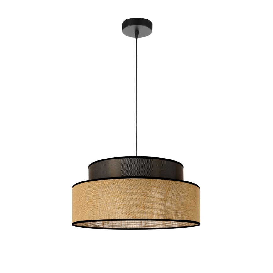 Żyrandol na lince BOHO 1xE27/60W/230V brązowy/beżowy
