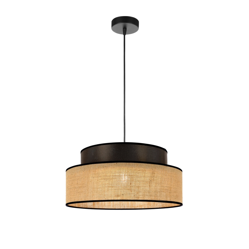 Żyrandol na lince BOHO 1xE27/60W/230V brązowy/beżowy