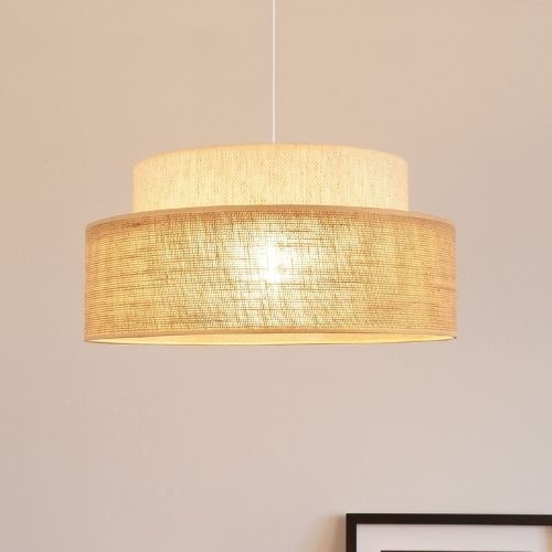 Żyrandol na lince BOHO 1xE27/60W/230V kremowy/beżowy