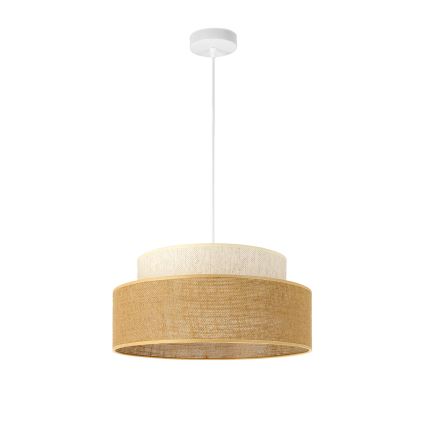 Żyrandol na lince BOHO 1xE27/60W/230V kremowy/beżowy