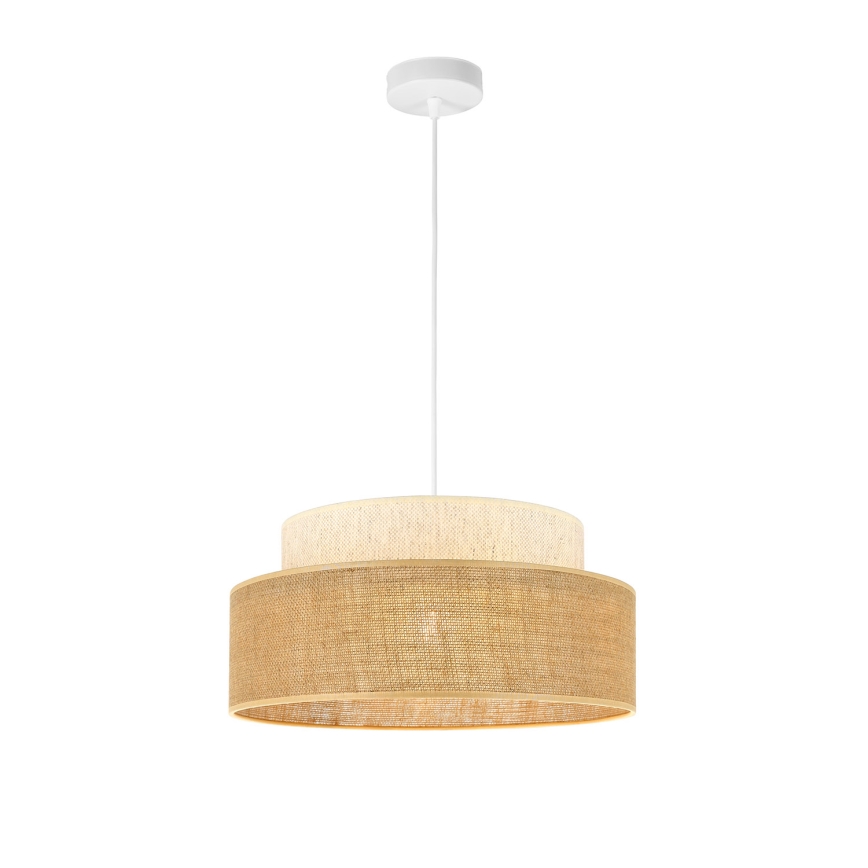 Żyrandol na lince BOHO 1xE27/60W/230V kremowy/beżowy