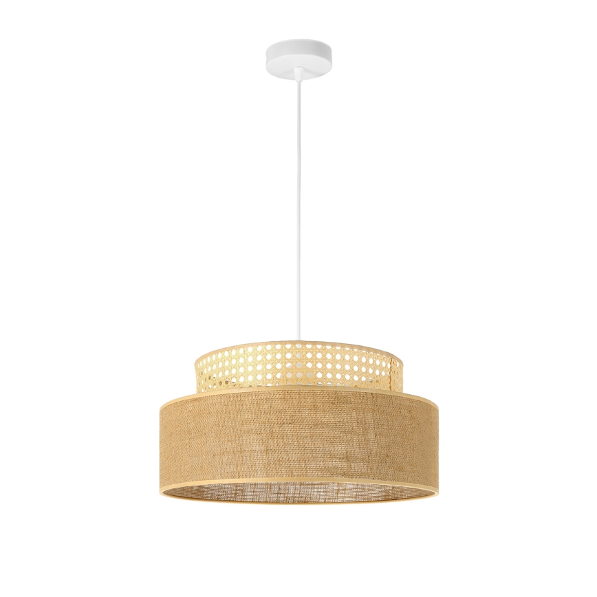 Żyrandol na lince BOHO 1xE27/60W/230V rattan