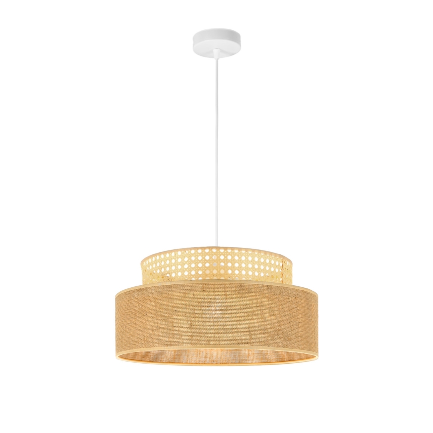 Żyrandol na lince BOHO 1xE27/60W/230V rattan