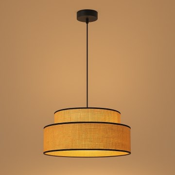 Żyrandol na lince BOHO 1xE27/60W/230V śr. 40 cm beżowy