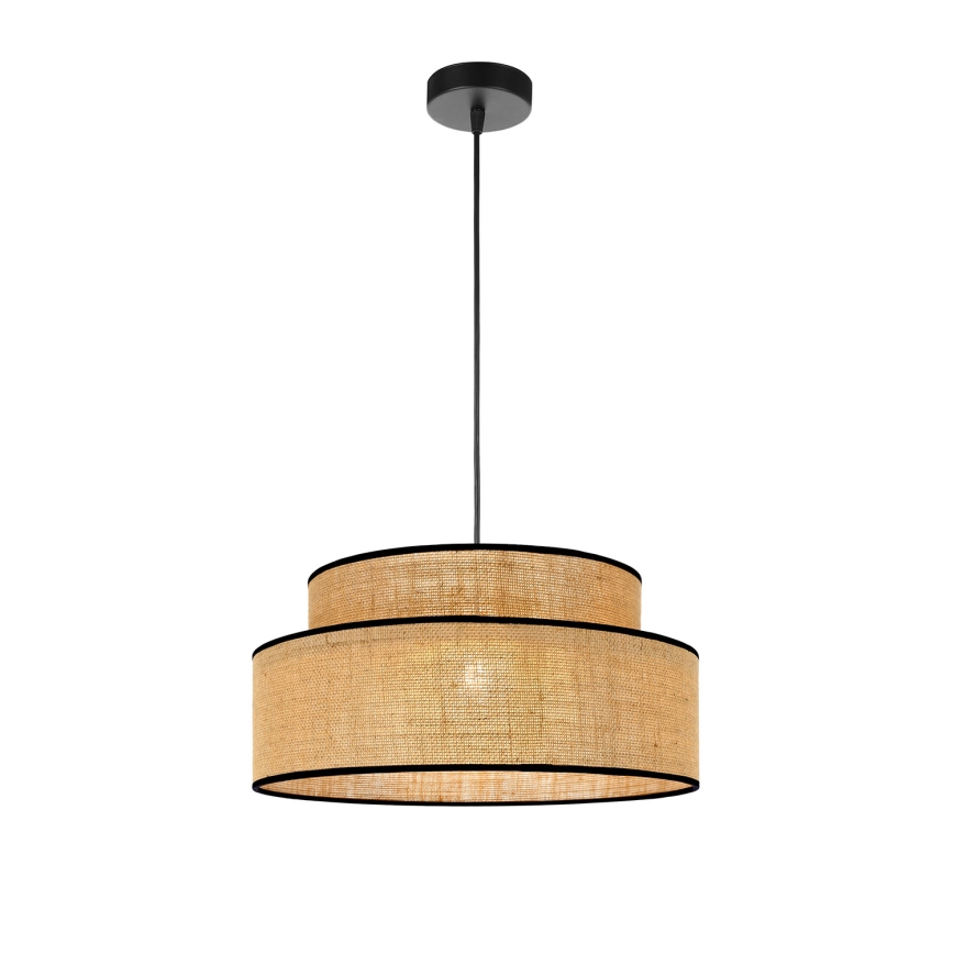 Żyrandol na lince BOHO 1xE27/60W/230V śr. 40 cm beżowy