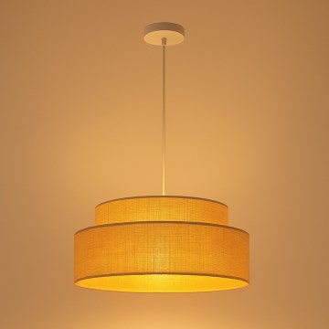 Żyrandol na lince BOHO 1xE27/60W/230V śr. 40 cm beżowy