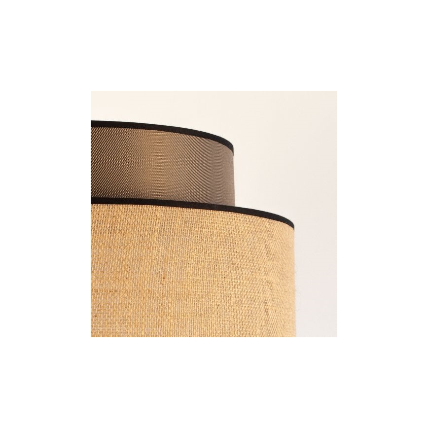 Żyrandol na lince BOHO 1xE27/60W/230V śr. 40 cm brązowy/beżowy
