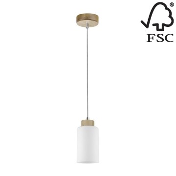 Żyrandol na lince BOSCO 1xE27/60W/230V birch - certyfikat FSC